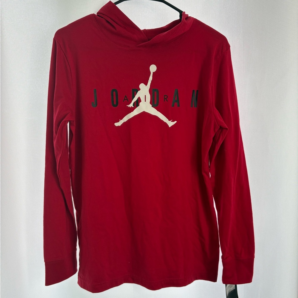 Jordan Kids Red Long Sleeve Shirt with Jumpman Logo